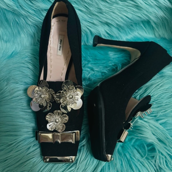 RARE VINTAGE Miu Miu Heels -- Size 38.5 - Picture 8 of 9